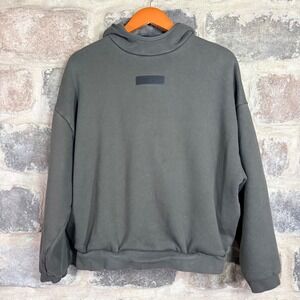 Fear of God Essentials Hoodie Men's Medium Charcoal Grey Boxy Pullover Minimal
